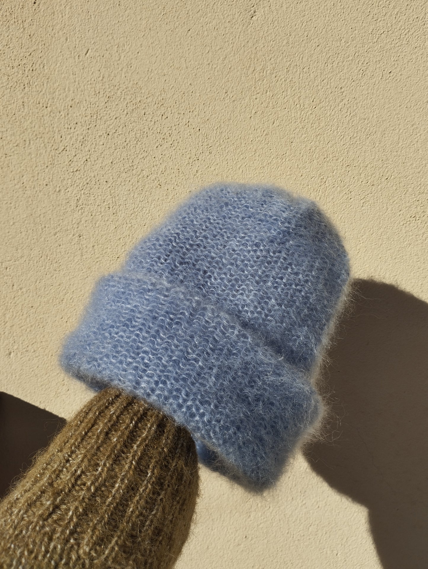 GORRO DE INVIERNO SUPERKID MOHAIR Y SEDA COLOR AZUL CELESTE