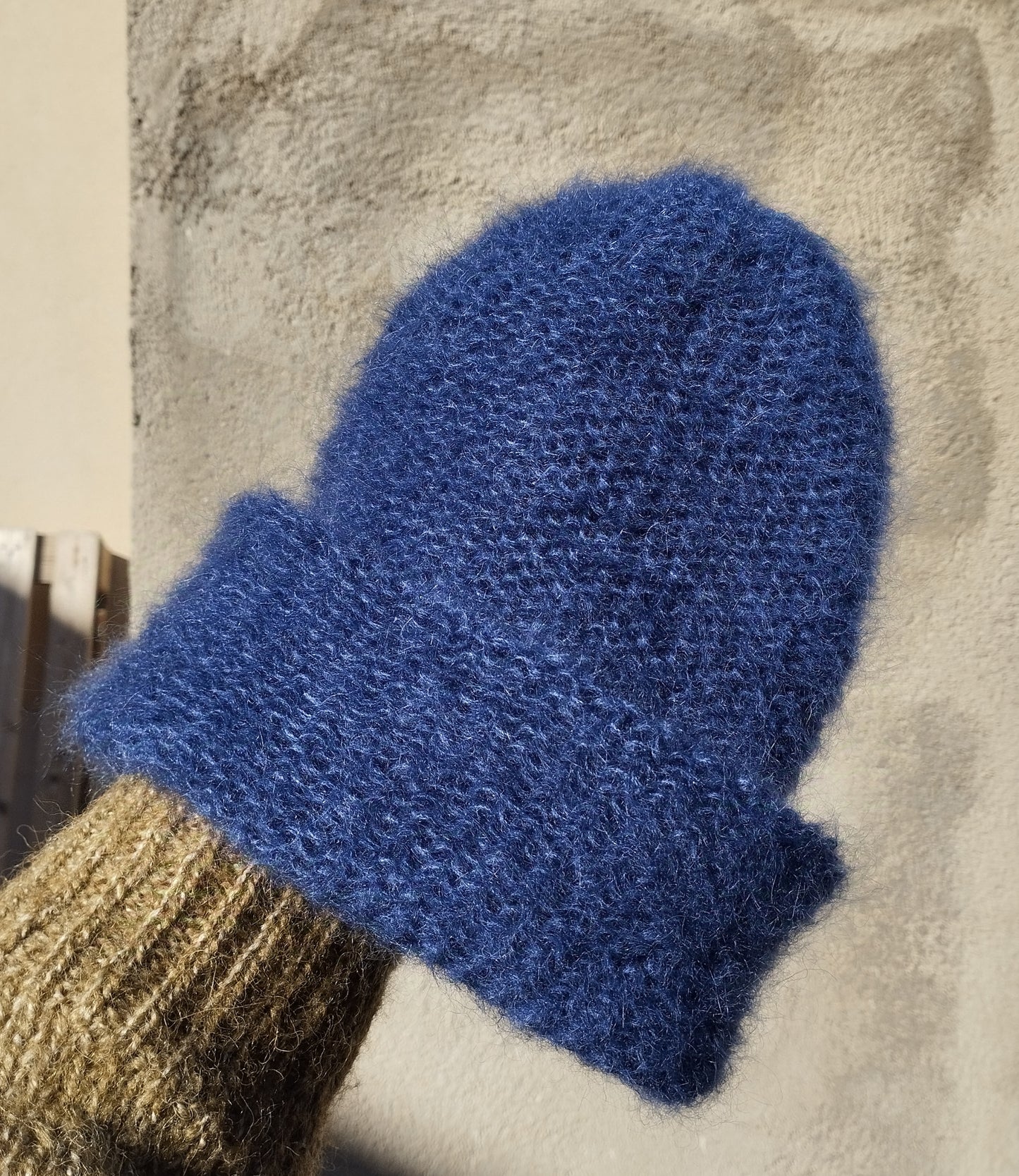 GORRO DE INVIERNO SUPERKID MOHAIR Y SEDA COLOR AZUL MARINO