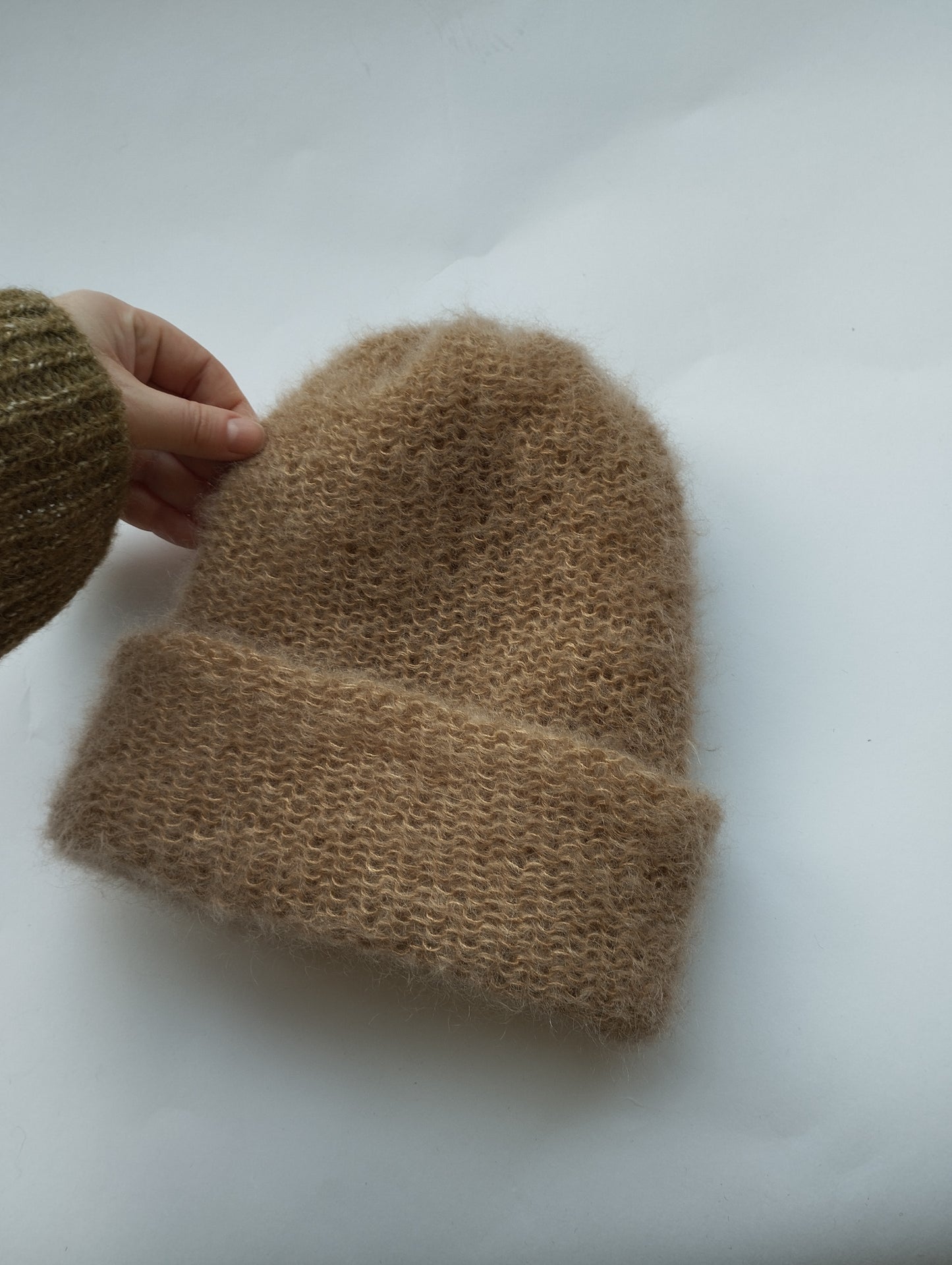 GORRO DE INVIERNO SUPERKID MOHAIR Y SEDA COLOR CAMEL