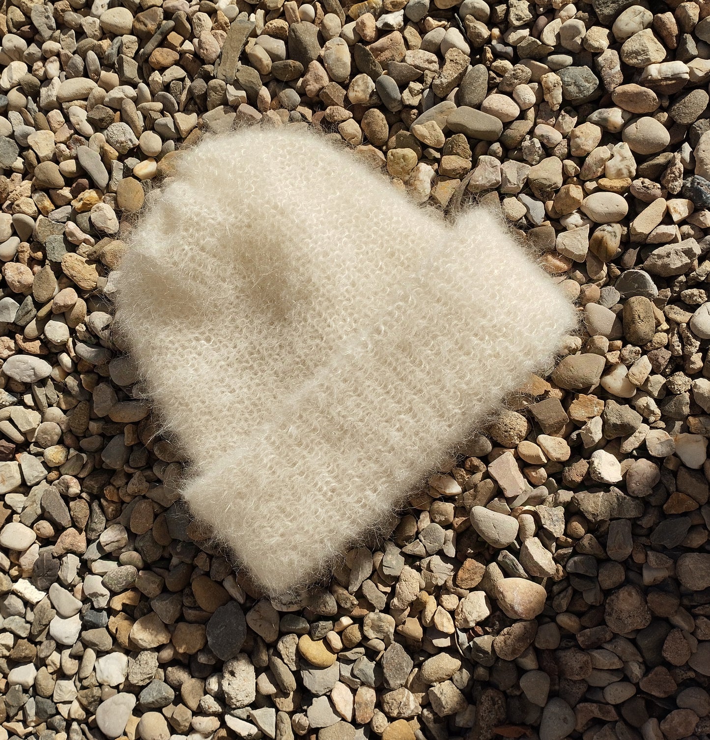 GORRO DE INVIERNO SUPERKID MOHAIR Y SEDA COLOR CREMA