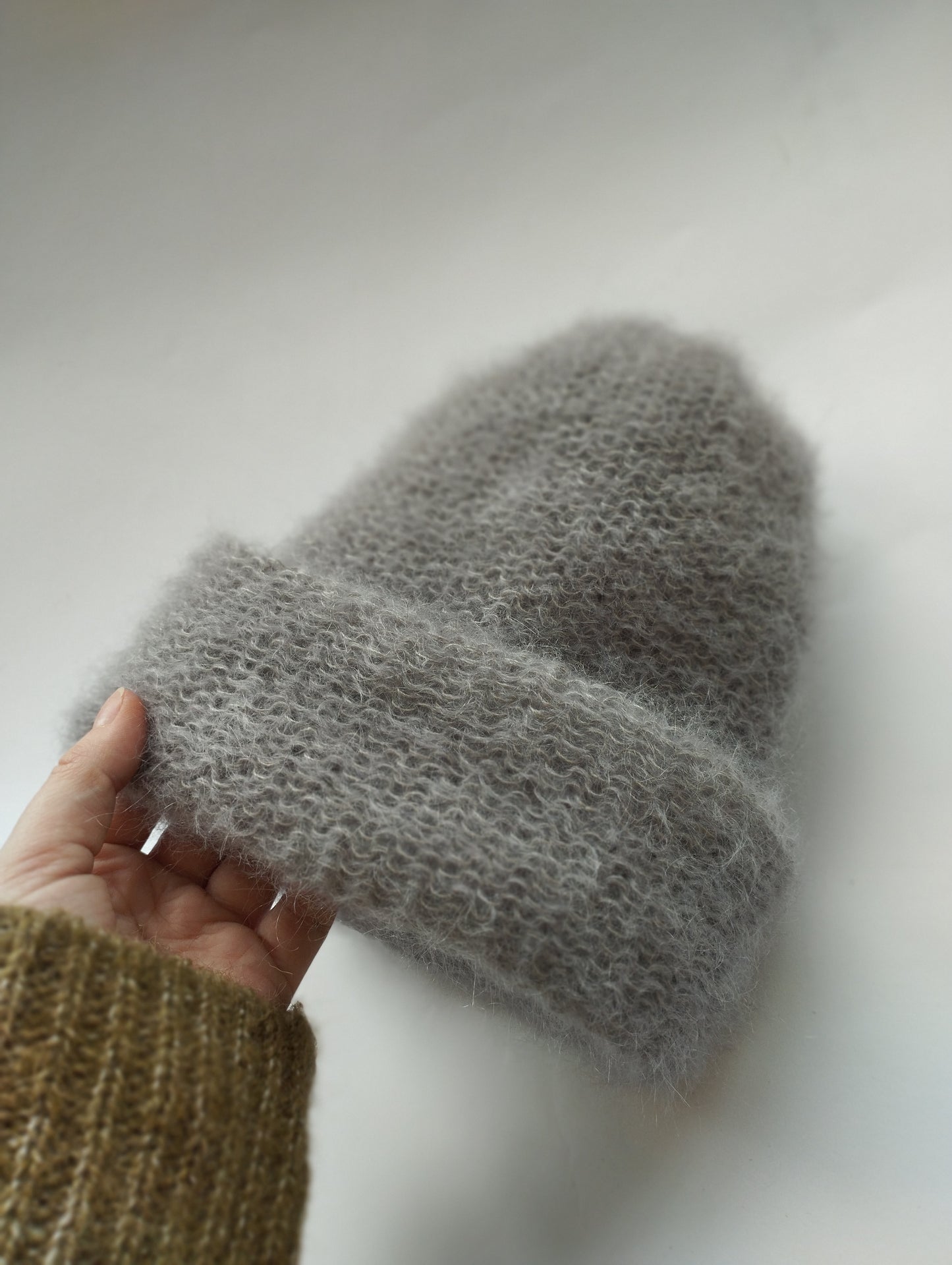 GORRO DE INVIERNO SUPERKID MOHAIR Y SEDA COLOR GRIS