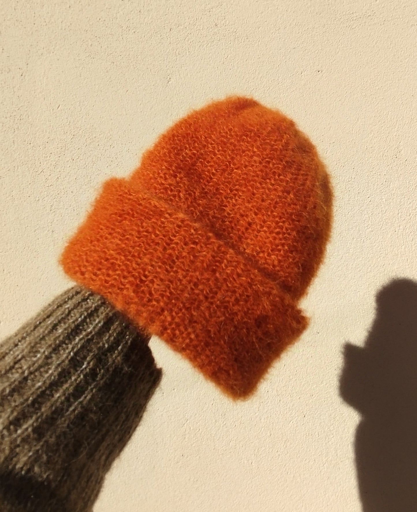 GORRO DE INVIERNO SUPERKID MOHAIR Y SEDA COLOR NARANJA