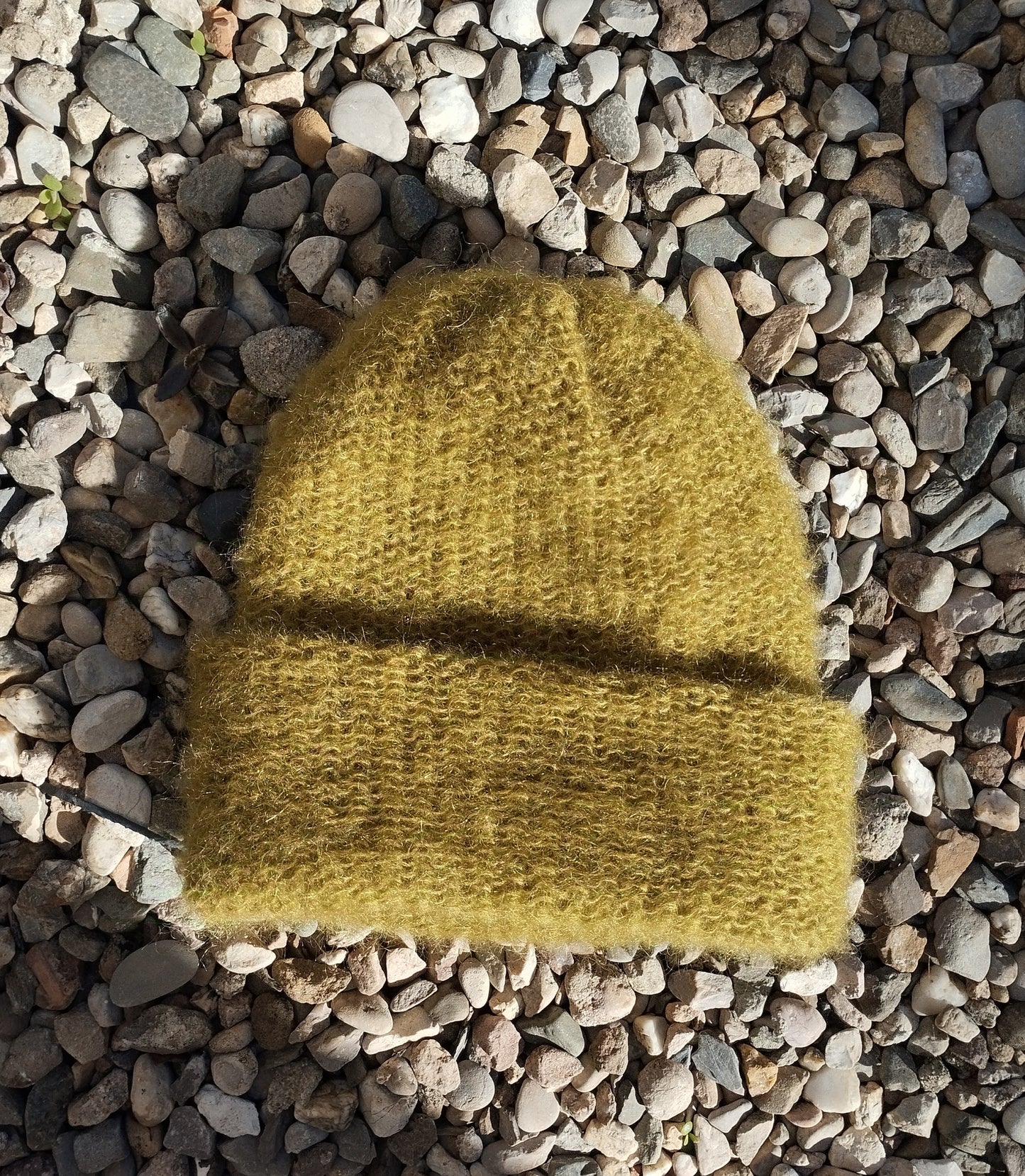 GORRO DE INVIERNO SUPERKID MOHAIR Y SEDA COLOR VERDE KHAKI