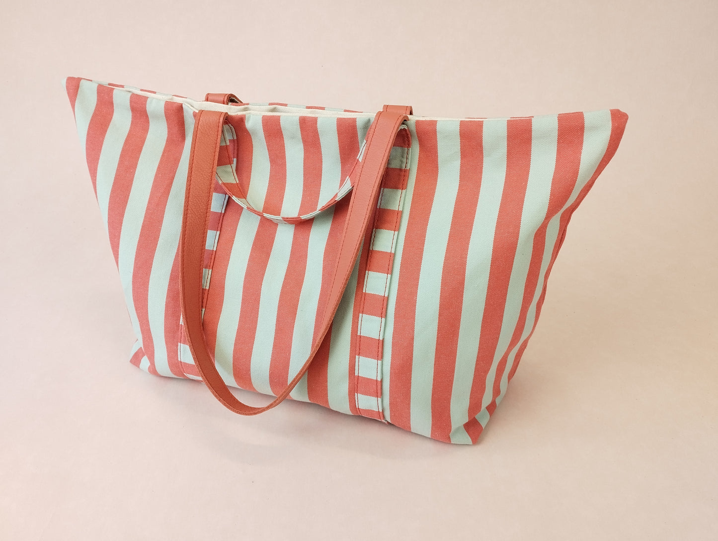 BOLSO SIENA  SALMON Y MENTA