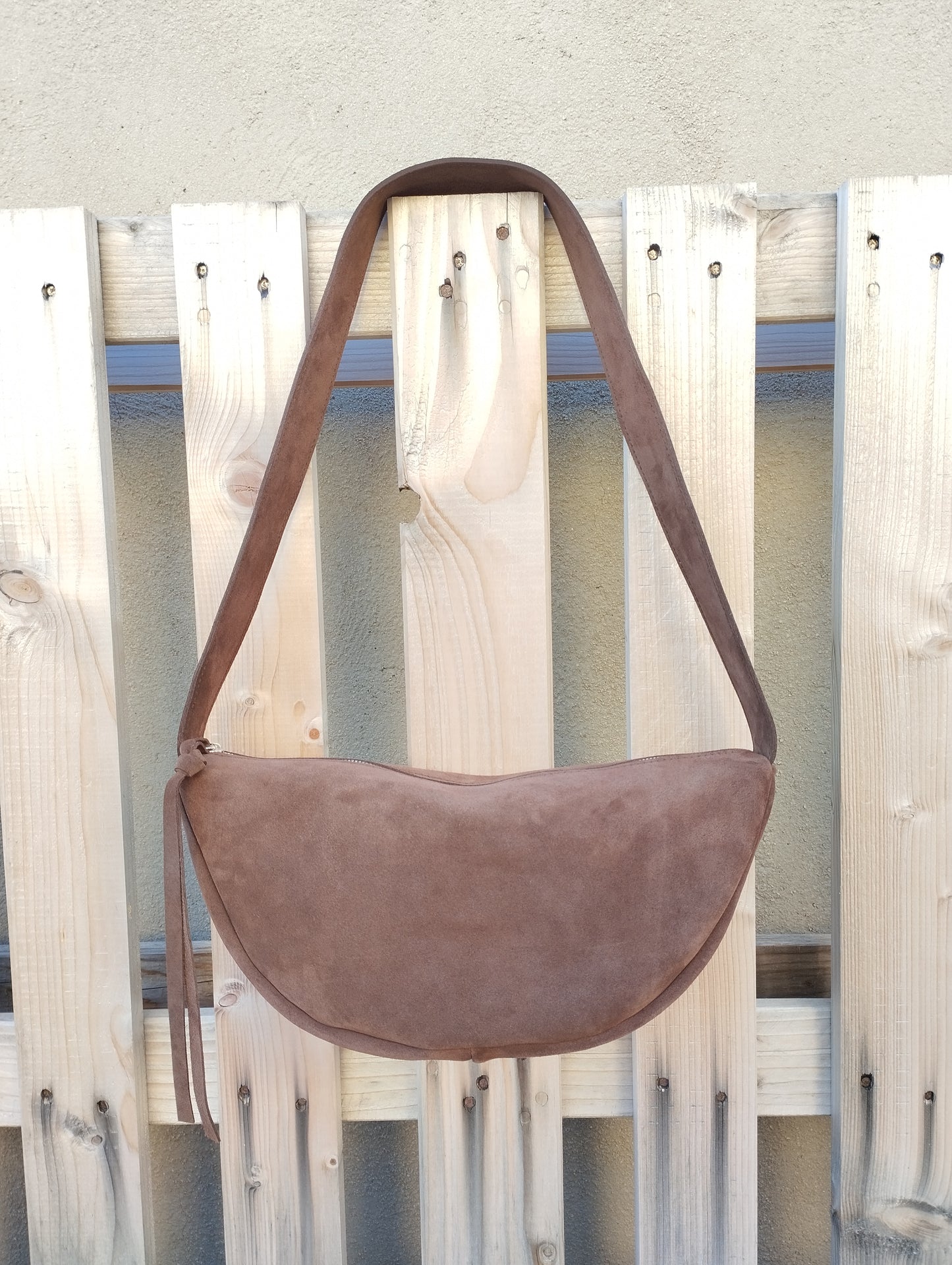 BOLSO PIEL ANTE COLOR MOCHA