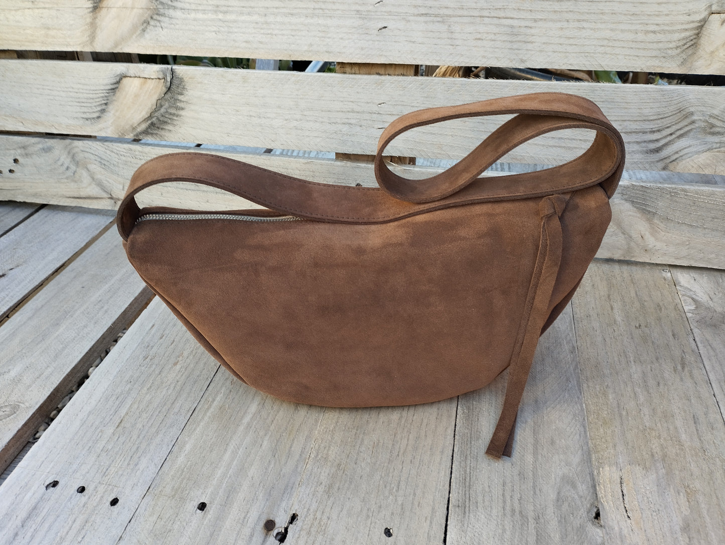 BOLSO PIEL ANTE COLOR MOCHA