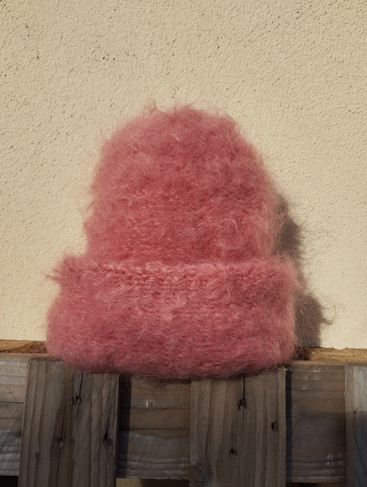 gorro invernal mohair y lana