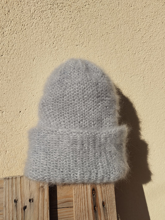 GORRO DE INVIERNO SUPERKID MOHAIR Y SEDA COLOR GRIS