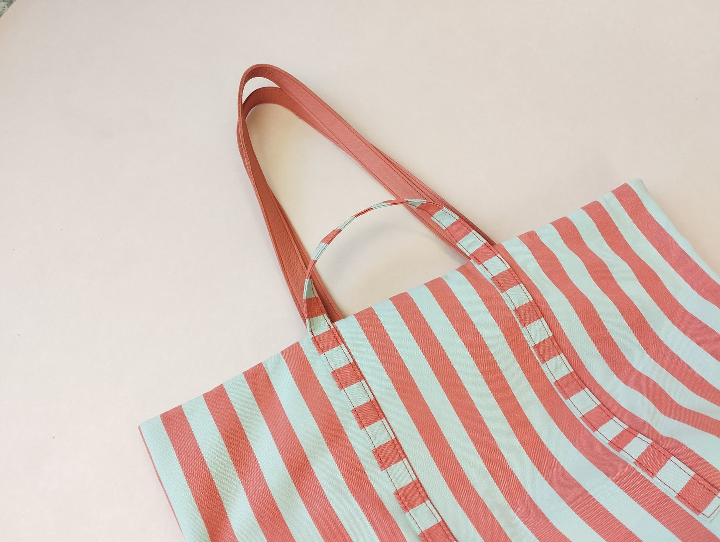 BOLSO SIENA  SALMON Y MENTA