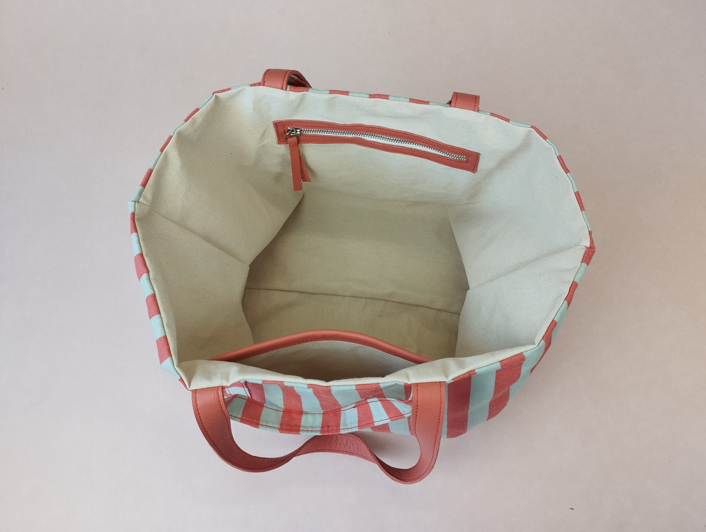 BOLSO SIENA  SALMON Y MENTA