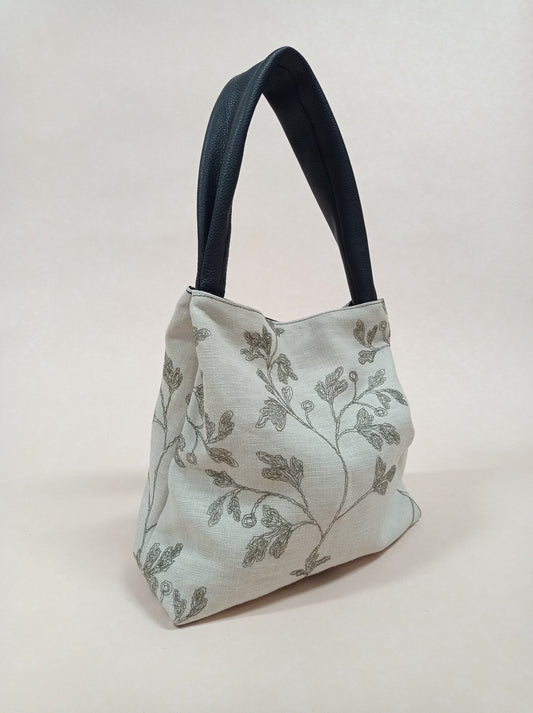 BOLSO ELBA FLORAL NEGRO